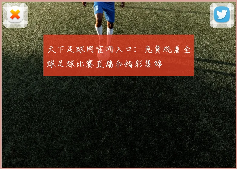 天下足球网官网入口：免费观看全球足球比赛直播和精彩集锦